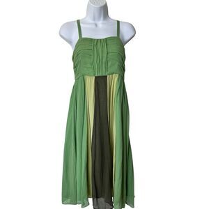 VTG Chloe Y2K Silk Baby doll Knee Length Sleeveless coquette Dress 6